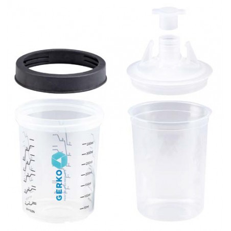 Gerko verfsysteem 125µm 400ml - 50 sets + harde mengbeker